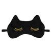 Cala Black cat sleep mask view 1