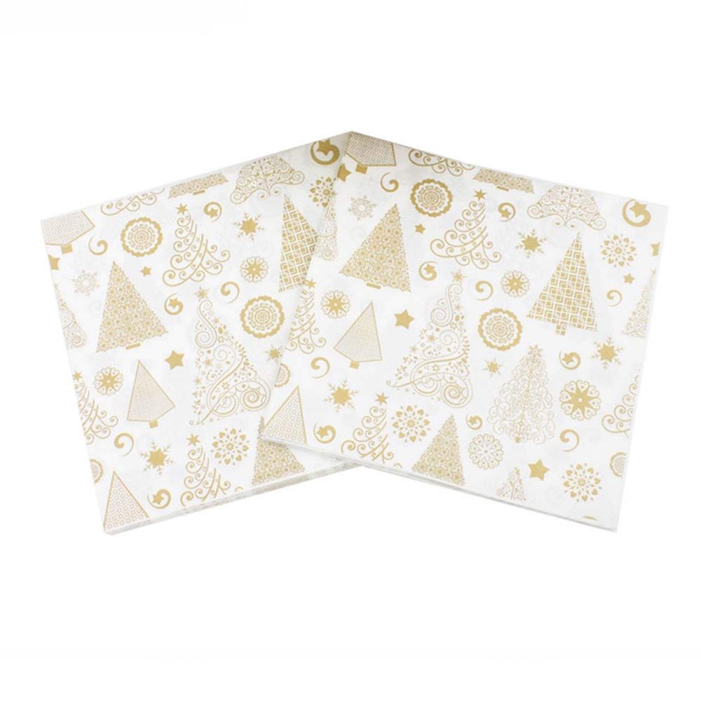 FUNZZY Christmas Tree Napkin Party Supplies Disposable Paper Napkins Tissues for Baby Shower Birthday Supplies