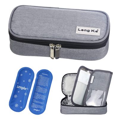 YOUSHARES Insulin Cooler Travel Case - Insulated Medication Cooler Travel Bag for Diabetic Insulin Pen and Vials Storage with 2 Cooling Ice Packs