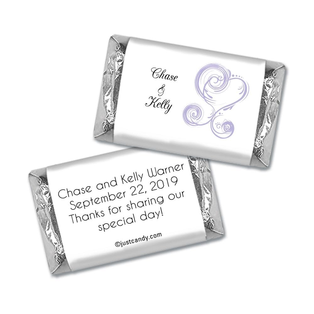 100 ct Wedding Favors Wrappers for Miniatures (100 Pack) Bridal Shower Favors for Guests