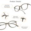 LifeArt Blue Light Blocking Glasses, Anti Eyestrain, Computer Reading Glasses, Gaming Glasses, TV Glasses for Women Men, Anti Glare (Gray, 4.00 Magnification) view 2