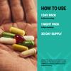 ONNIT Total Human Adult Multivitamin Dietary Supplement Comprehensive Capsule Packs with Day and Night Support, Daily Vitamin Packs for Men and Women, Dietary Supplement Capsules, 30-Day Supply view 2