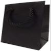 MODEENI Extra Small Black Gift Bags Bulk with Luxury Handles Paper Shopping Bags (144 Bags) 4x3x5 Wholesale Fancy Modern Embossed Premium Quality Jewelry Merchandise Party Favors Charms Wedding view 1