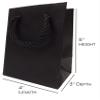 MODEENI Extra Small Black Gift Bags Bulk with Luxury Handles Paper Shopping Bags (144 Bags) 4x3x5 Wholesale Fancy Modern Embossed Premium Quality Jewelry Merchandise Party Favors Charms Wedding view 2