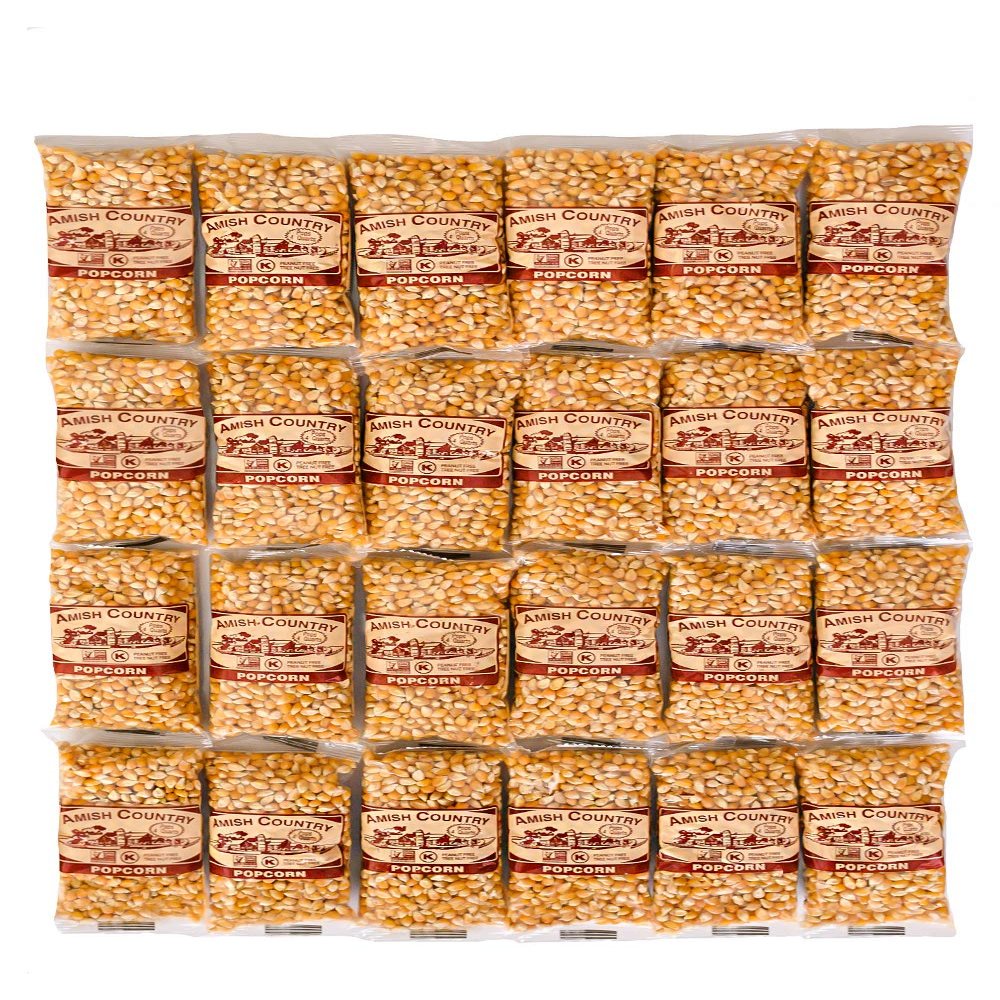 Amish Country Popcorn | 24 (4oz Bags) Baby Yellow Popcorn | Old Fashioned, Non-GMO and Gluten Free