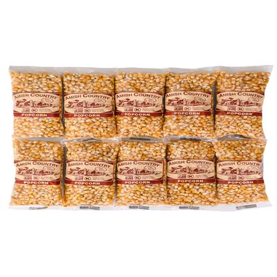 Amish Country Popcorn | 10-4 oz Bags - Baby Yellow Popcorn Kernels | Old Fashioned, Non-GMO and Gluten Free (10-4 oz Bags)