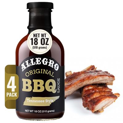 ALLEGRO - The Marinate Everything Marinades| Barbecue Sauce for Chicken, Pork, Ribs & Burgers| Hickory Smoke Sauce for Grilling, Dipping & Cooking| Kosher & Gluten Free| 18 Oz (Pack of 4) - Original