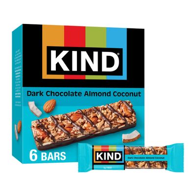KIND Dark Chocolate Almond Coconut Bars, Low Glycemic Index, Gluten Free Snacks, 1.4 OZ, (60 Bars)