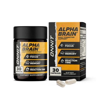 ONNIT Alpha Brain Nootropic Brain Supplement for Men and Women, IGEN Non-GMO Tested, Memory, Mental Clarity, Cognitive Support and Focus Capsules with L-Theanine and Vitamin B6, 30 Count