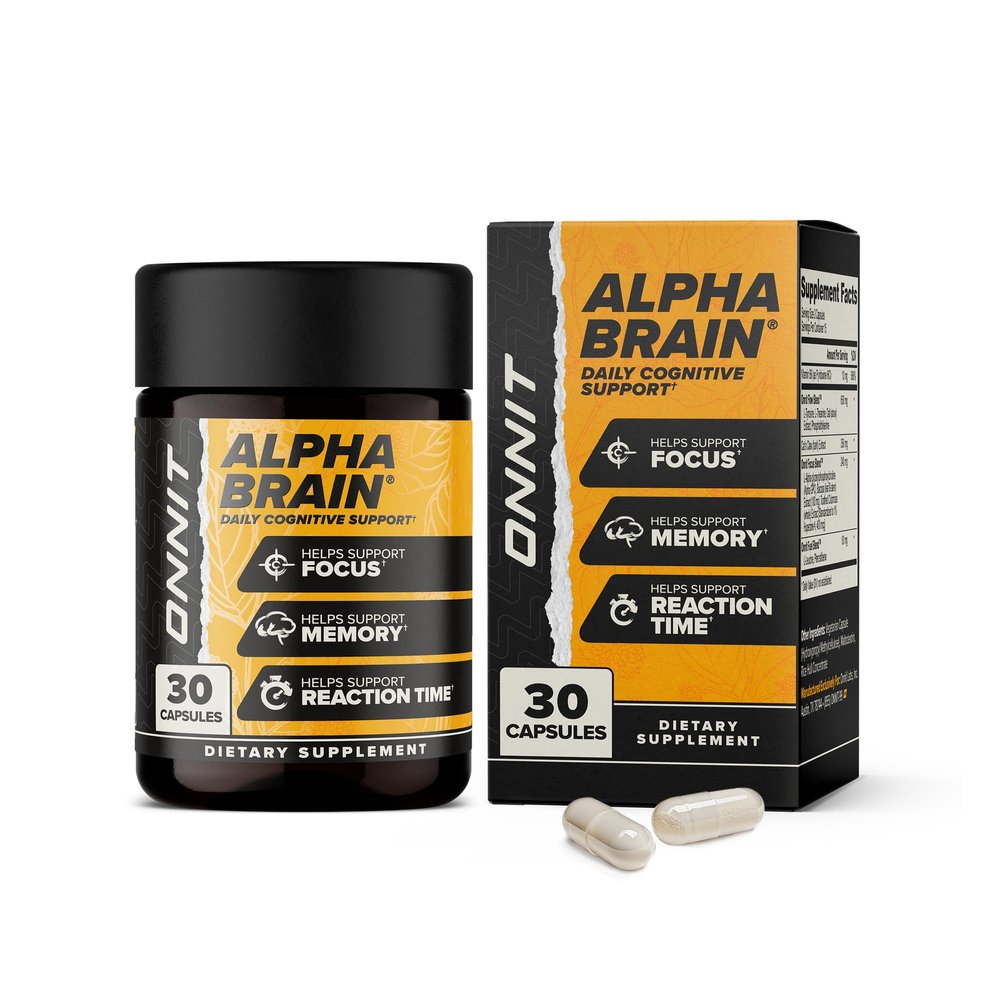 ONNIT Alpha Brain Nootropic Brain Supplement for Men and Women, IGEN Non-GMO Tested, Memory, Mental Clarity, Cognitive Support and Focus Capsules with L-Theanine and Vitamin B6, 30 Count