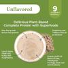 Four Sigmatic Organic Plant-Based Protein Powder | Clean Vegan Protein Elevated with Lions Mane, Chaga, Cordyceps and More for Brain Function and Immune Support | Unflavored, 16.9 oz view 3