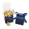 AWELL Navy Blue Gift Candy Box Bulk 2x2x2 inches with Blue Ribbon Party Favor Box,Pack of 50 view 1