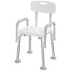 Aluminum Alloy Deluxe Edition Bath Stool Bench for Elderly, Disabled, Handicapped, Bathroom Safety Handle with Backrest view 1