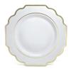 " OCCASIONS " 60 Plates Pack, Heavyweight Disposable Wedding Party Plastic Plates (10.5'' Dinner Plate, Imperial White & Gold) view 3