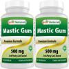 Best Naturals 2 Pack Mastic Gum Capsules 500 mg - 60 Count - (Non-GMO) (Gluten Free) - Promotes Healthy Stomach & Duodenal Health - (Total 120 Capsules) view 1