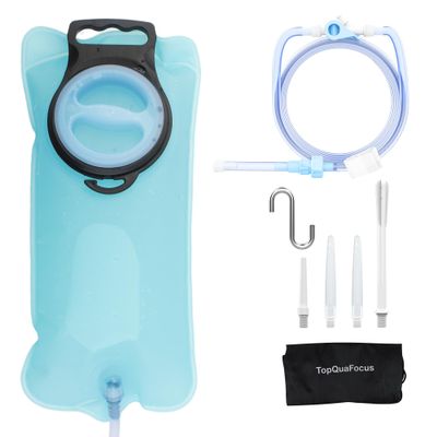 TopQuaFocus Douche Bag kit Home Coffee Enemas with 6.5FT Silicone Tube Portable Enema Bag for Men Women Colon Cleansing Flushing for Colonic Cleanse