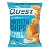Quest Nutrition Cheddar & Sour Cream Protein Chips, 19g Protein, 4g Net Carbs, Low Carb, Gluten Free, 1.1 oz (Pack of 12) view 1