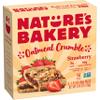 Natures Bakery Oatmeal Crumble Bars, Strawberry, Real Fruit, Vegan, Non-GMO, Breakfast Bar, 1 Box With 6 Bars, 6 Count view 1