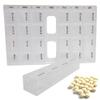 2 Pack Weekly Pop Up Pill Box Storage Organizer 7 Day Medication Compartment Set 7-Day Pill Case Medicine Planner Vitamin Organizer 4 Times a Day AM/PM/Noon/Bed, Compartments Clear Lids view 3