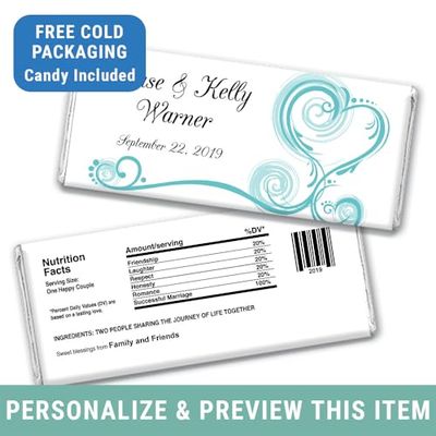 Wedding Favors for Guests 12ct Personalized Chocolate Bars (12 Pack) Bridal Shower Favors for Guests, Wedding Candy