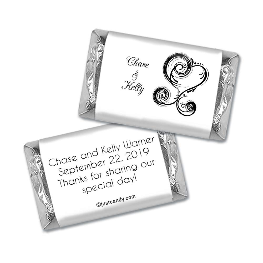 100 ct Wedding Favors Wrappers for Miniatures (100 Pack) Bridal Shower Favors for Guests