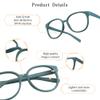 LifeArt Blue Light Blocking Glasses, Anti Eyestrain, Computer Reading Glasses, Gaming Glasses, TV Glasses for Women Men, Anti Glare (Blue, No Magnification) view 2