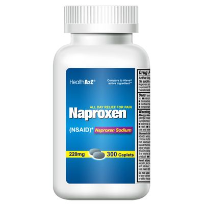 HealthA2Z Naproxen Sodium 220mg | 300 Caplets | NSAID | Pain Reliever & Fever Reducer