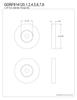 Kingston Brass GDRF814126 Laurel 1-1/4-Inch Brass Grab Bar Flange (1 Pair) in Polished Nickel view 2