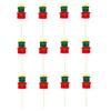 12pcs Christmas Cake Topper Cupcake Topper Cupcake Picks for Xmas Birthday Party Decoration - Gift Boxes Shape view 2