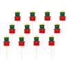 12pcs Christmas Cake Topper Cupcake Topper Cupcake Picks for Xmas Birthday Party Decoration - Gift Boxes Shape view 3