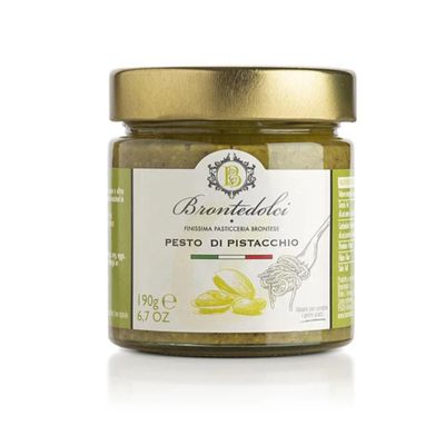 Brontedolci Italian Pistachio Cream Elite Nut Spread  6.7oz Jar | Authentic Pistachio Spread from Sicily, Smooth & Velvety