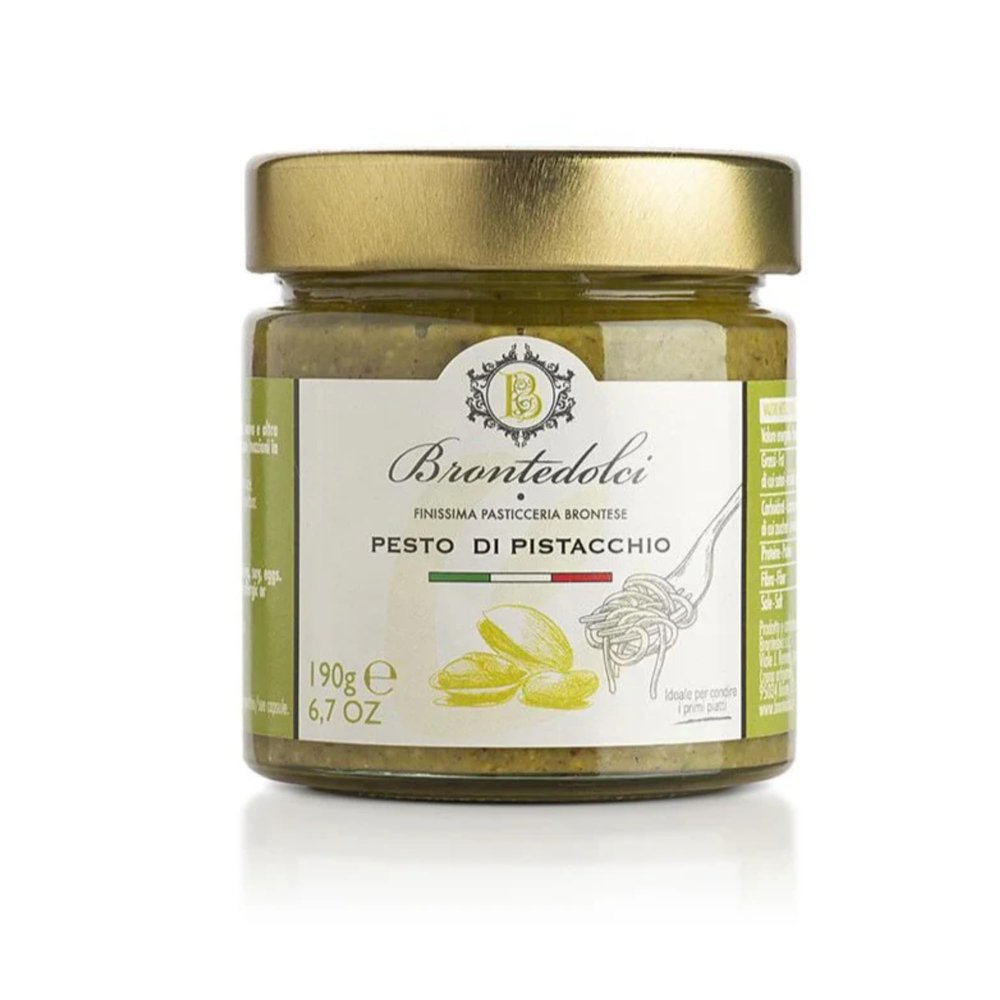 Brontedolci Italian Pistachio Cream Elite Nut Spread  6.7oz Jar | Authentic Pistachio Spread from Sicily, Smooth & Velvety