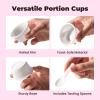 Fit Meal Prep 250 Pack 2 oz White Disposable Plastic Cups and 3 Inch Tasting Spoons - Portion Food Samplers for Restaurants Catering Party Appetizers Souffle Dressings Ice Cream Desserts view 4