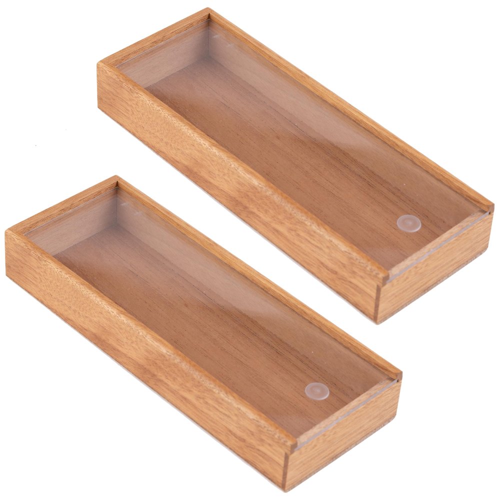 Prestige Import Group - Promotional 3 Cigar Wooden Storage Box w/Sliding Top - General Purpose Storage - 2 Pack