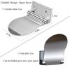 Shower Foot Rest, Shaving & Washing Foot Rest, Heavy Duty Aluminum Alloy Shaving Shelf Fold-Up Shower Foot Rest for Shaving Legs Shower Combo Set (Silvery) view 2
