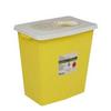 Chemotherapy Sharps Container, SharpSafety 1-Piece 17-1/2 H X 15-1/2 W X 11 D Inch 8 Gallon Yellow Hinged Lid, 8985 - Case of 10 view 1