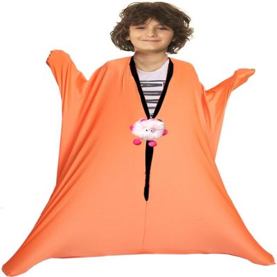 Alnkids Sensory Sock Full-Body Wrap to Relieve Stress, Hyposensitivity, Anxiety - Stretchy, Breathable Sack for Boys, Girls (Orange, Small40''LX27''W)