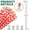 18 Inch Extra Long Paper Drinking Straws - For Large Drinks, Cotton Candy Sticks, DIY Crafts - Red, 100 Counts- 100% Biodegradable view 2
