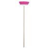 The Original Soft Sweep Magnetic Action Fuchsia Broom with Natural Finish Wood Handles (2 Fuchsia Brooms) view 3