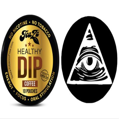 TeaZa Herbal Pouch Coffee 1 Can with DC Crafts Nation Skin Can Cover - Illuminati