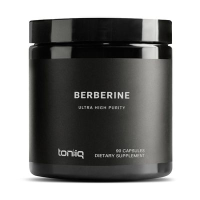 Toniiq Ultra High Strength Berberine HCl from The Himalayas - 100:1 Concentrated Extract - Lab-Tested 97% Berberine HCl - 90 Vegetarian Capsules, 500 mg per Capsule