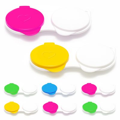 SPORTS WORLD VISION 12PC Flip-Top Flat Contact Lens Cases | Portable Travel Contact Lens Storage Box | Lightweight Durable Bulk Buy Contact Lens Solution Holders with Mix Color Set