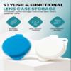 SPORTS WORLD VISION 12PC Flip-Top Flat Contact Lens Cases | Portable Travel Contact Lens Storage Box | Lightweight Durable Bulk Buy Contact Lens Solution Holders with Mix Color Set view 2