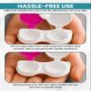SPORTS WORLD VISION 12PC Flip-Top Flat Contact Lens Cases | Portable Travel Contact Lens Storage Box | Lightweight Durable Bulk Buy Contact Lens Solution Holders with Mix Color Set view 4