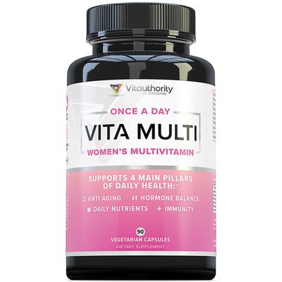 Vitauthority Multivitamin for Women Womens Daily Multi-Vitamin Supplement with DIM, Iodine, Ashwagandha Supports Youthful Complexion, Healthy Cortisol and Estrogen Balance 30 Day Supply
