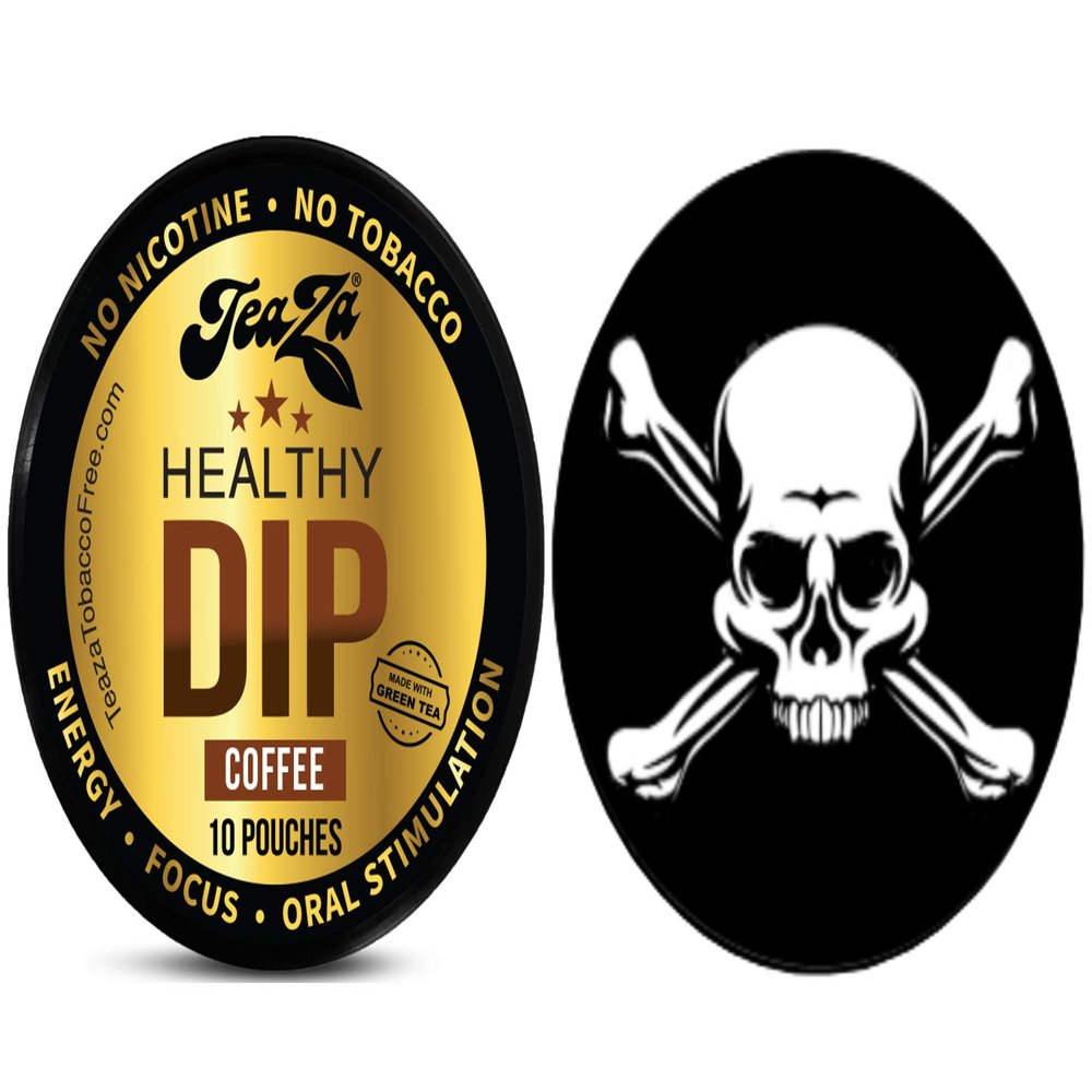 TeaZa Herbal Pouch Coffee 1 Can with DC Crafts Nation Skin Can Cover - Jolly Roger
