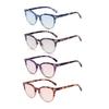 100 CLASSIC 4-Pack Trendy Colored Lens Cateye Reading Glasses for Women Spring Hinges Readers Ladies Fashion Eyeglasses (2.00x) view 1
