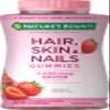Nature's Bounty Optimal Solutions Hair, Skin and Nails Gummies with Biotin, 2500 mcg, Strawberry Flavored, 200 Count, 100 Total Servings view 1