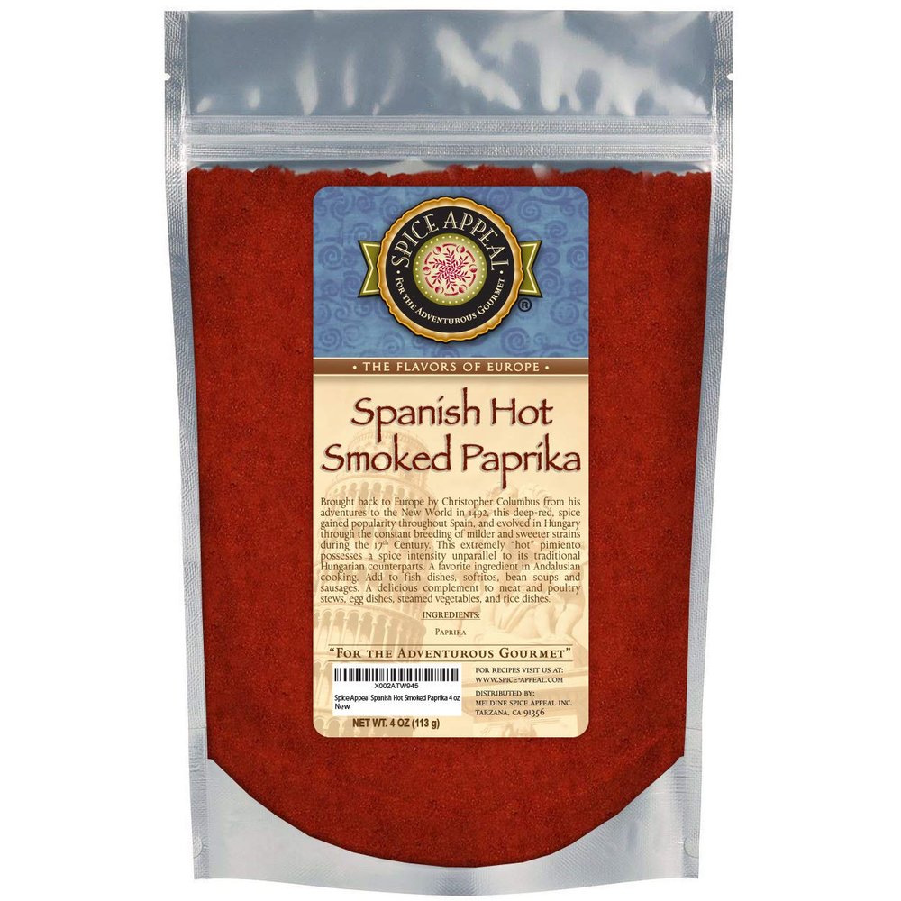 Spice Appeal Spanish Hot Smoked Paprika in resealable stay fresh pouch 4 oz
