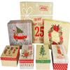 Alef Set of 7 Classic Wood Design - Cozy Holiday Nesting Boxes! - Great to Put Presents in or to Give! - Wonderful prints and Designs! - Largest Measures 13.25"x10"x2.75" view 1